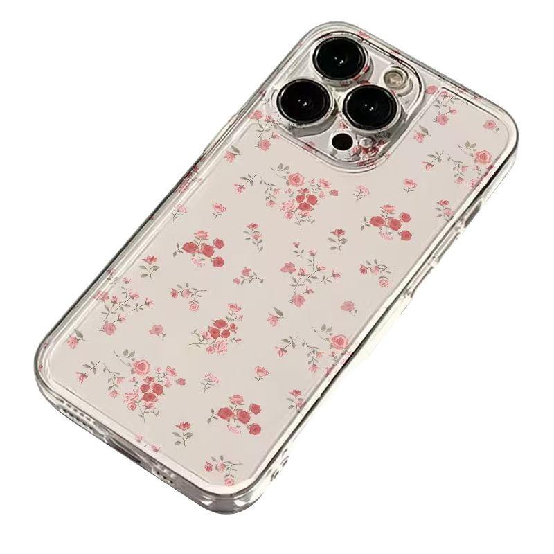 French Romantic Small Floral Application for Iphone17promax Mobile Phone Case Apple 15/14pro Japan and Korea 13/16E