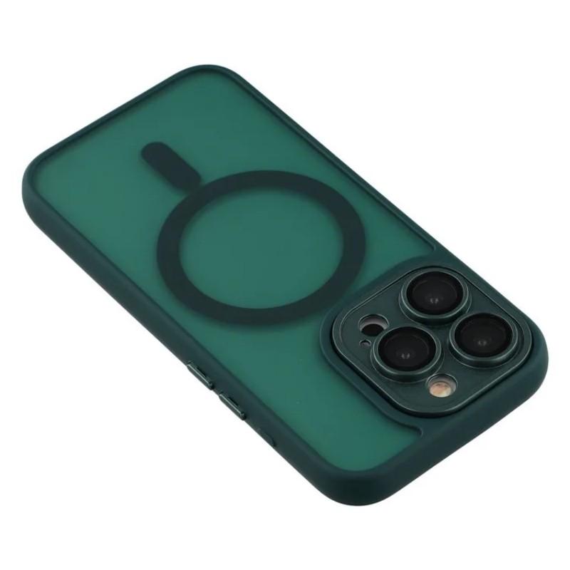 For iPhone 15 Pro Max Case Compatible with MagSafe WANLONFENG QB Series PC TPU Phone Cover with Screen Film