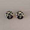Modern Earrings Leopard Print Round Ear Studs Jewelry Gift For Women And Teens Alloy Metal Construction Ear Accessories