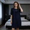 Summer New Style Nightgown for Women, Sweet Baby Doll Collar, Short Sleeves, Comfortable Casual Home Wear That Can Be Worn Outside.
