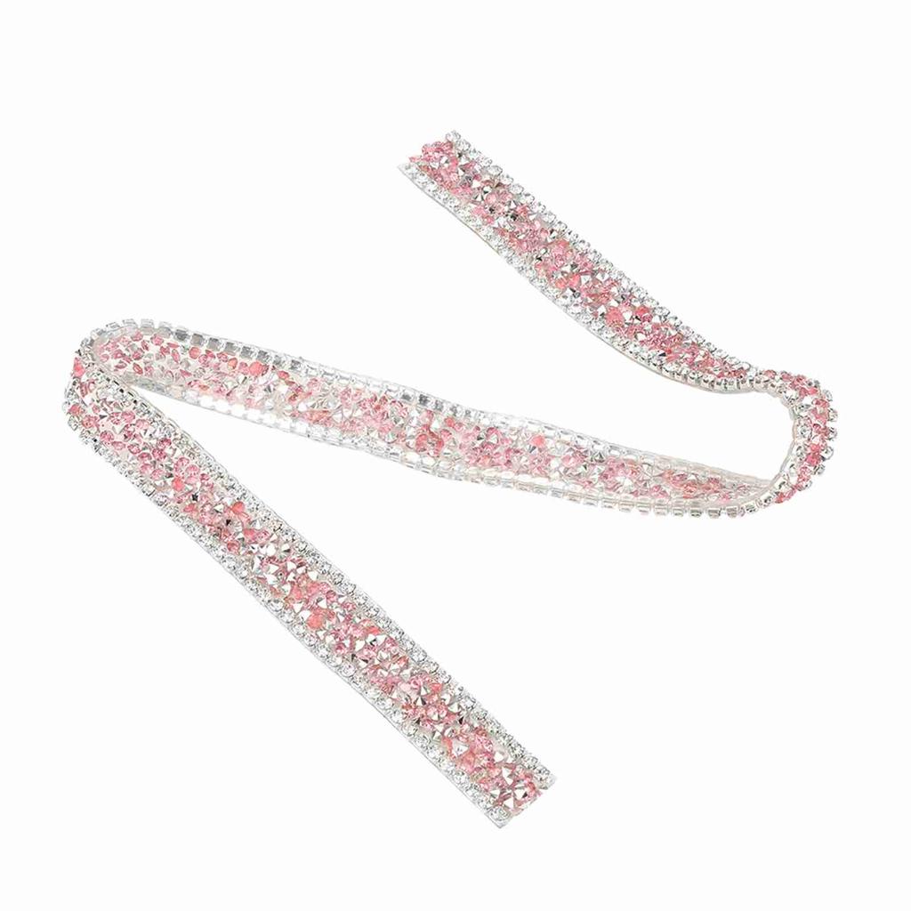 1yard 15mm   Mesh Wrap Roll     Rhinestone Ribbon Decoration (Gray)