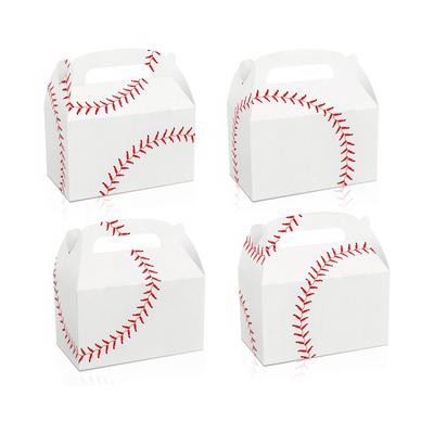 4 Stück/Set, Baseball Party Gastgeschenkboxen, Baseball Sport Thema Party Gastgeschenkboxen, Süßigkeiten Snack Geschenktüten, Geburtstagsfeier Feiertagsgeschenke, Neujahrsgeschenkboxen