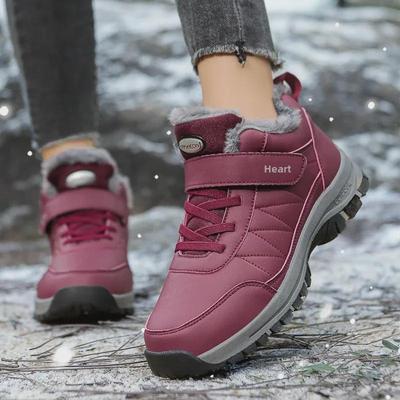 2024 Damen Plüsch Klett Winterstiefel - Warme Senioren- und Sport-Walkingschuhe