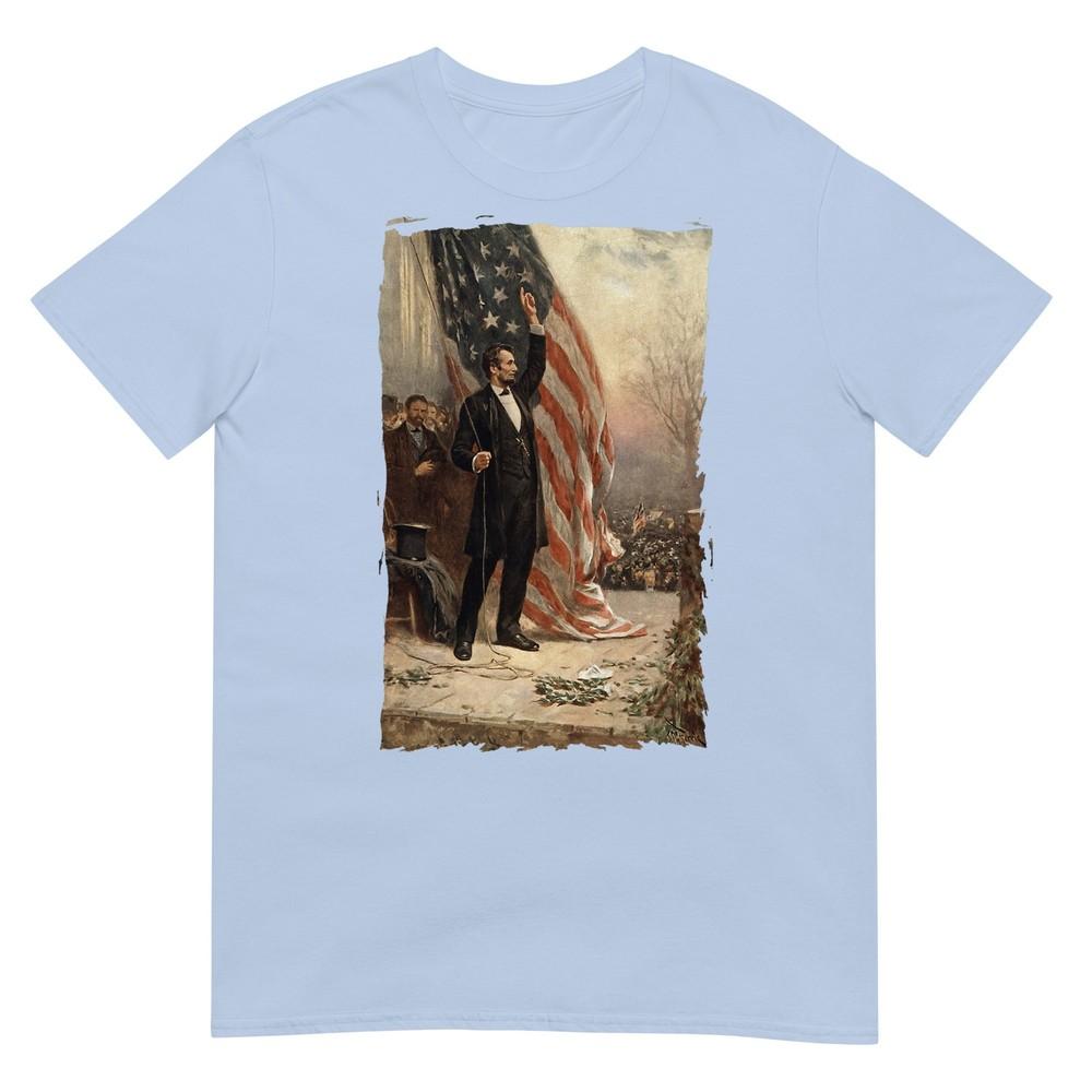 4th Of July Independence Day American Flag Abraham Lincoln Tshirt S