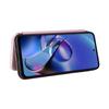 For Motorola Moto G54 5G Case Card Holder Carbon Fiber Texture Anti-drop Leather Cover