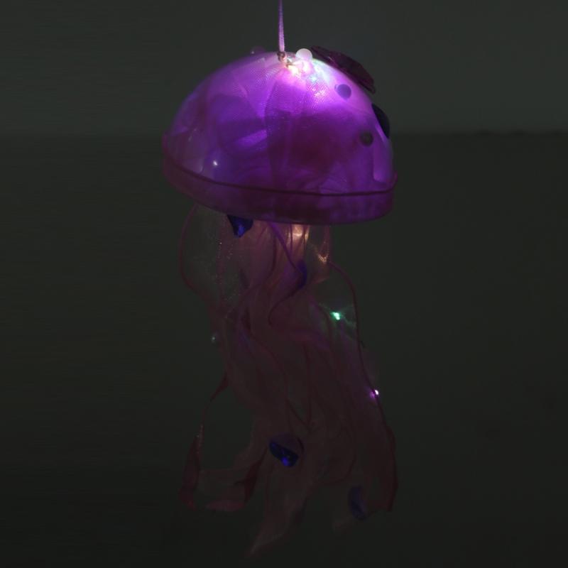 Hanging Jellyfish Light Glowing Night Hanging Light Crafts Household for Indoor Outdoor Garden Yard Decoration
