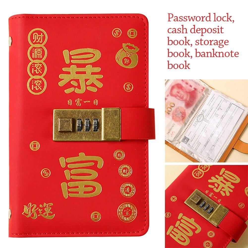With Password Lock 100 Envelopes Money Saving Challenge Save Money Get Rich Money Collection Book Waterproof Reusable