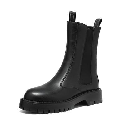 Chelsea Boots Winter New British Style Platform High-top Cigarette Boots Zipper Locomotive Martin Boots