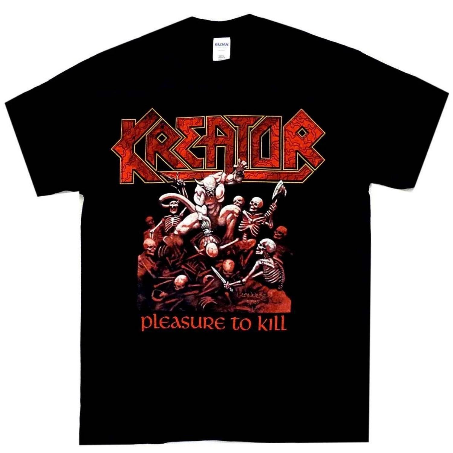 

American Vintage Kreator Happy Killing Shirt Men s T-Shirt Summer New Vintage Fashion Men s and Women s Streetwear XXXXXL чорний
