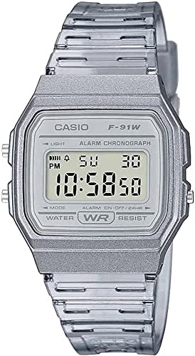 

Casio F-91WS-8 Digital Quartz Watch, Unisex, Clear Gray [Parallel Import]