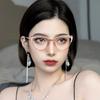 Hollowed-out Cat-eye Women's Fashion Metal Anti-blue Light Non-prescription Glasses