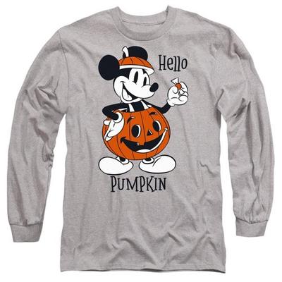 Disney Camiseta unisex para adultos de Mickey Mouse con diseño de calabaza de Hello