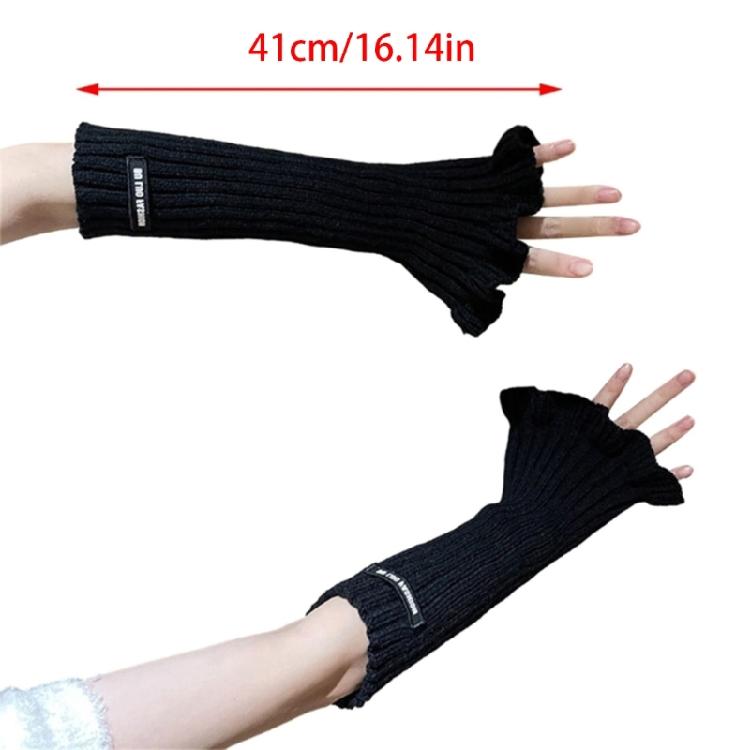 Winter Lengthen Wrist Gloves Adult Trumpet Edge Arm Warmer for Outdoor Cycling