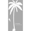 BIBITIME 2 Coconut Palms Wall Sticker White Birds Silhouette Vinyl Coco Decor Decals for Office Background Decorations Living Room Bedroom Nursery