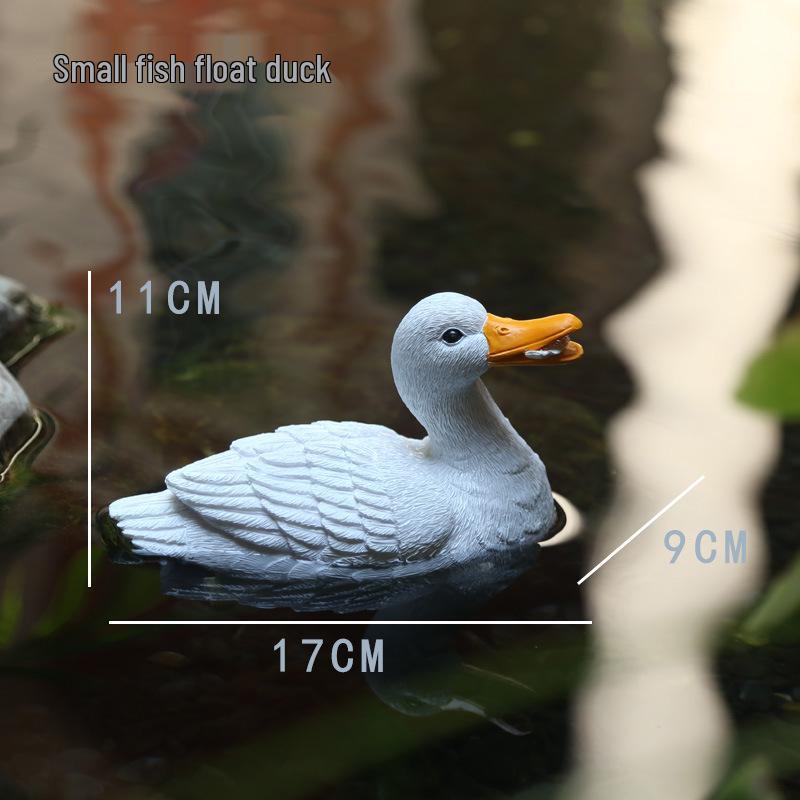 Frog Duck Resin Figurine: Miniature Floating Decoration for Home and Garden