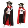 Kids Pirate Captain Outfit With Black Red Vampire Cape And Accessories For Party