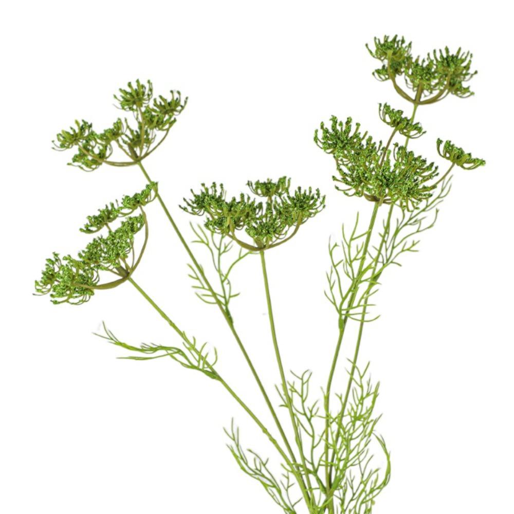 Beautiful Artificial Lace Flower Branch 5 Head Simulated Green Plants Outdoor Garden Decor