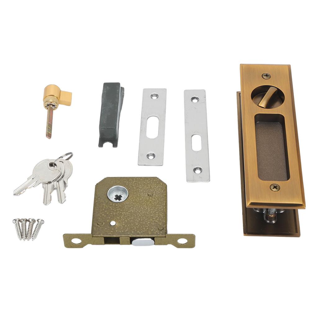 Sliding Door Pull Lock Double Sided Anti Theft Concealed Stylish Door Pull Lock Replacement