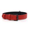 Engravable Microfiber Leather Dog Collar with Adjustable Anti-Lost Tag