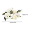 3Pcs Rings Artificial Rose Wreaths Lightweight Stylish Wreath for Wedding Party Table Decor Floral Ring