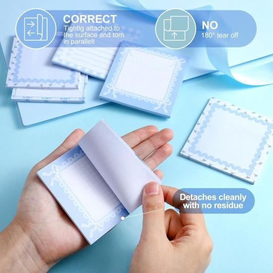 Bow Memo Pads Cute Strong Adhesive Page Markers Colorful Self-Stick Notes