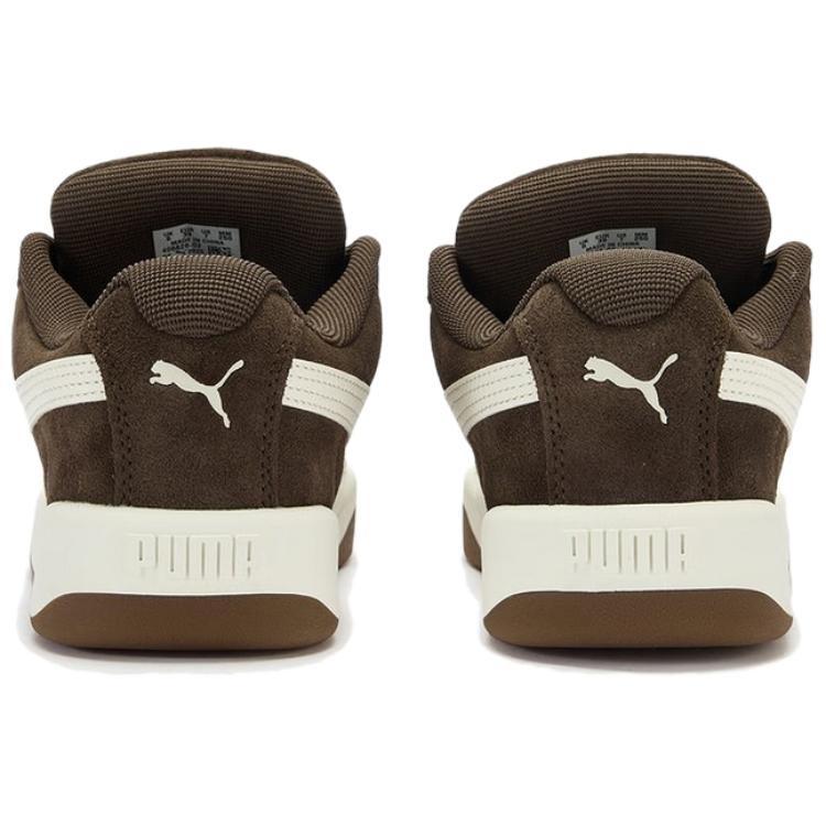 PUMA Park Lifestyle Leather Low top Skateboard Shoes Unisex Brown White 406826-02