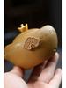 Gold Ingot Hand-Grip Yixing Zisha Teapot 130cc - Golden Section Mud Kung Fu Teapot