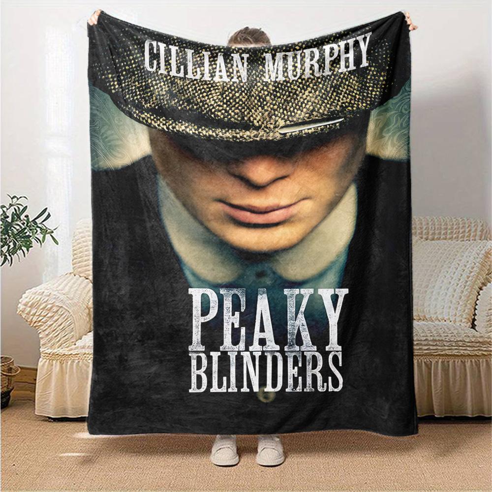 Peaky Blinders Flannel Blanket Super Soft Warm Cozy Blanket for Sofa Bed Office Travel All‑Season Home Decor Gift