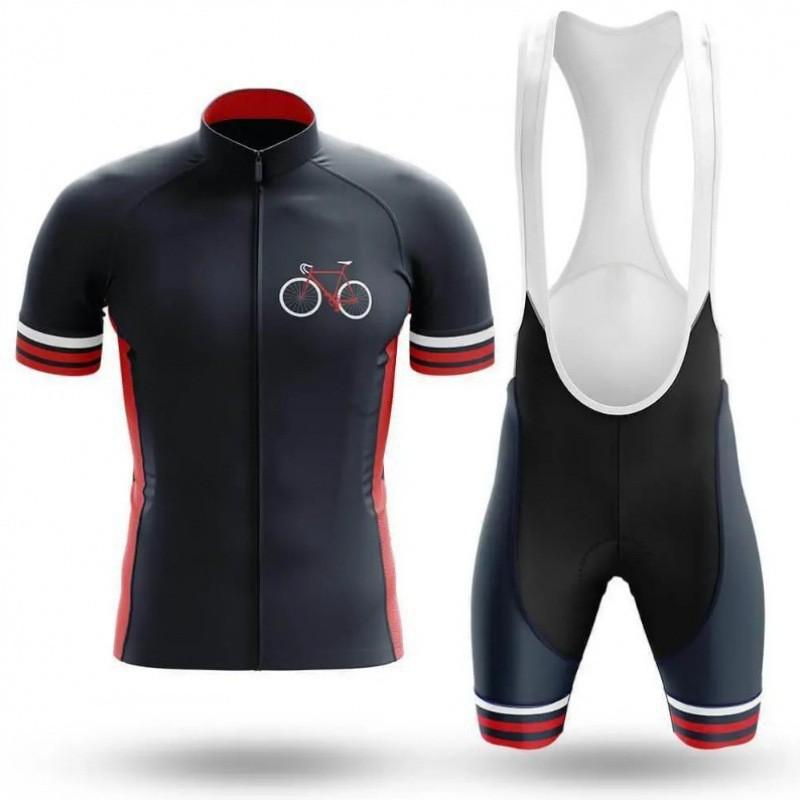 Mens Cycling Jersey Shorts Set Quick-Dry Breathable Bike Outfit Customizable Design