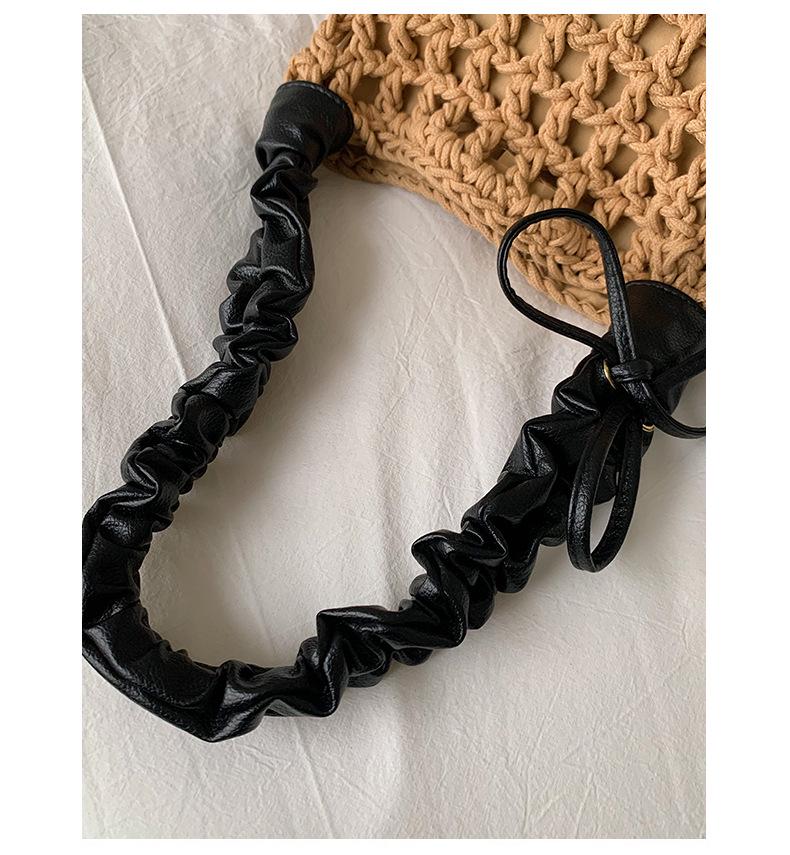 Korean Chic Woven Tote: Versatile Single Shoulder & Crossbody Beach Bag