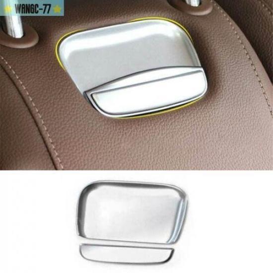 Matte Sliver Car Rear Seat Handle Cover Trim 2* For Benz E-Class W213 2016-