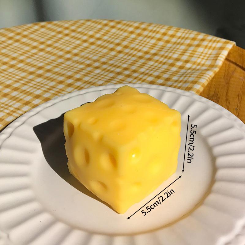 Stress Relieving Squishy Cheese Decompression Soft Butter Soft Relief Squeeze Ball Simulated Soft Chocolate Relief Ball Ornament