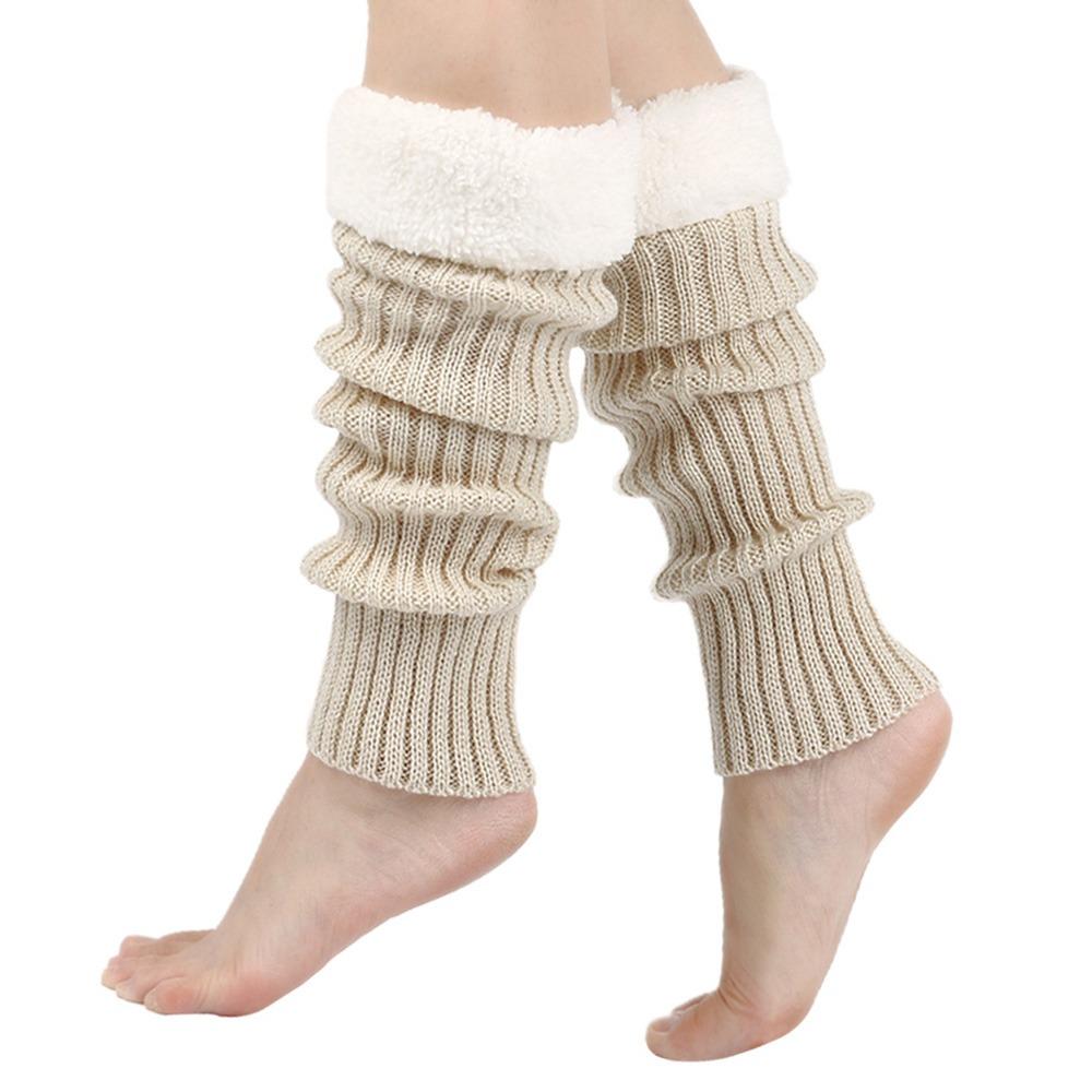

Harajuku 80s 90s Leg Warmers Party Sports Yoga Japanese Boot Socks for Women & Girls бежевий