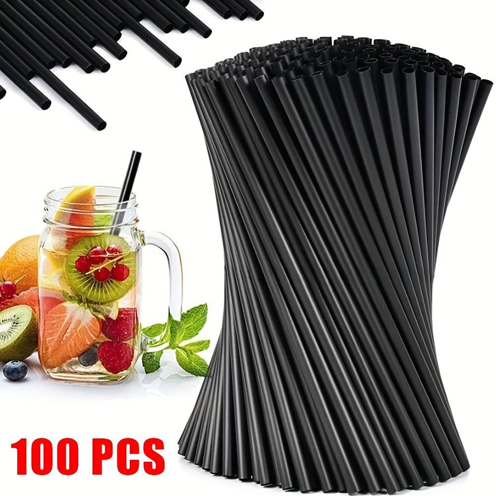 100-500PCS Black/Colorful Drink Straws Beverage Plastic Straw Wedding Party Cocktail Straw for Bar Home Kitchen Wholesale Straws