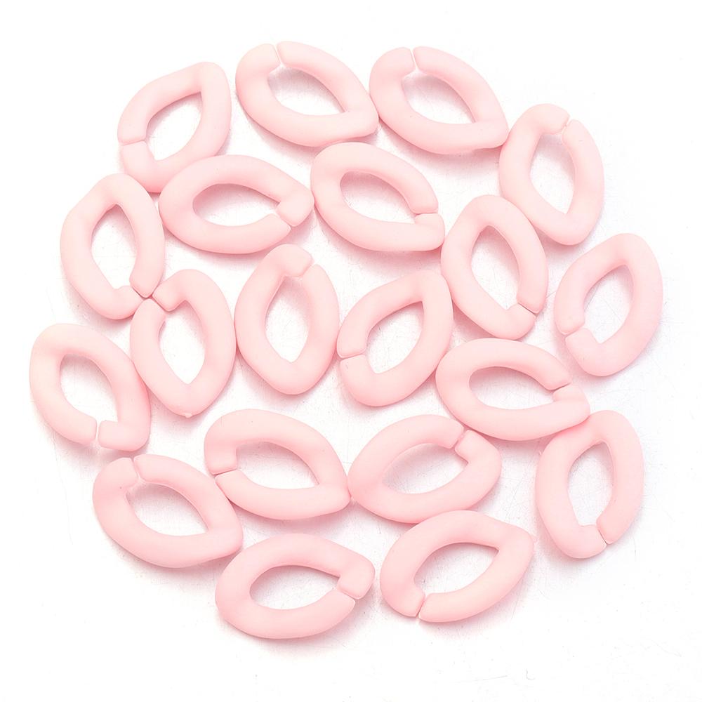 20pcs 17x11mm Acrylic Link Chain Candy Color Assembled Parts Loose Beads for DIY Jewelry Making Bracelets Necklace Accessories