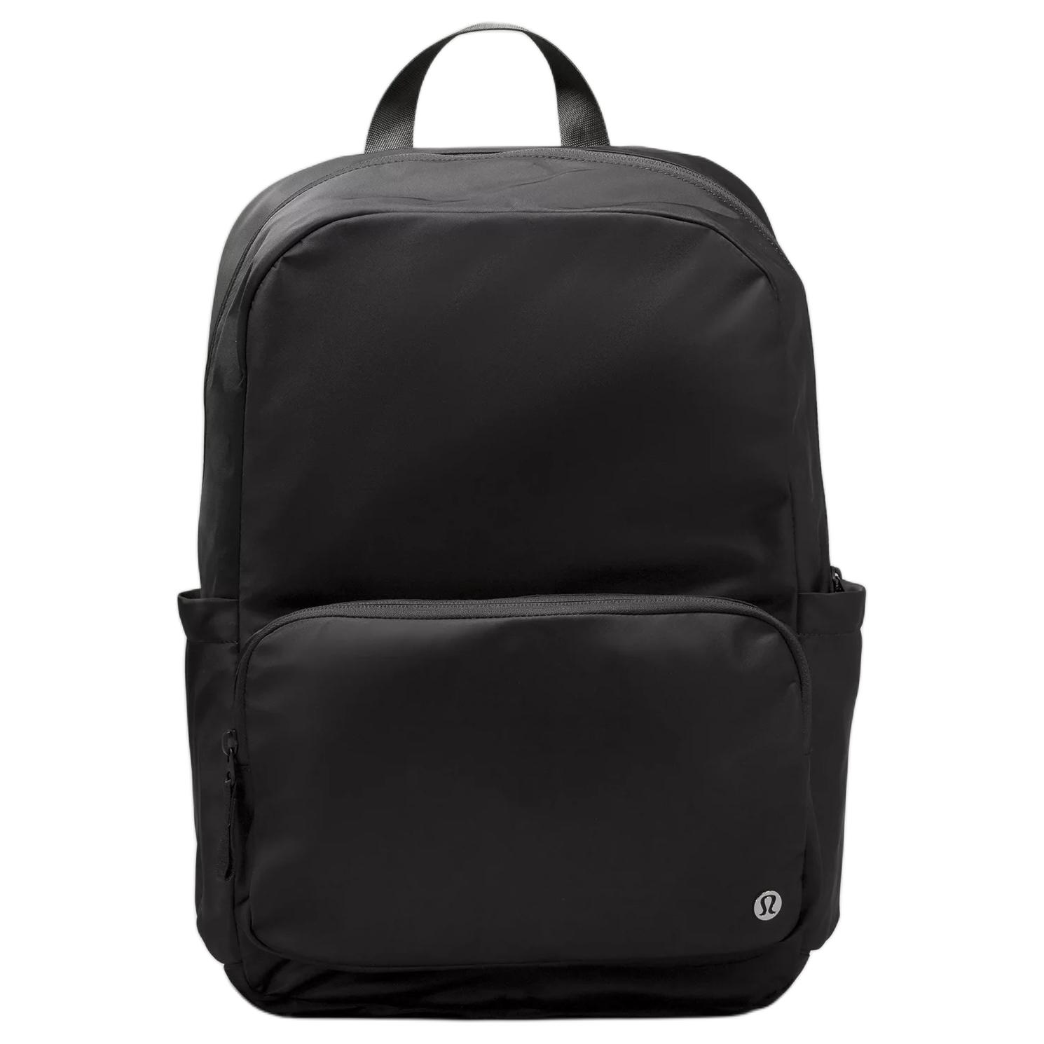 Lululemon Everywhere 22L Backpack With Silver Logo Hardware Unisex Backpacks Black LU9BY6S-0001 Black/BLK