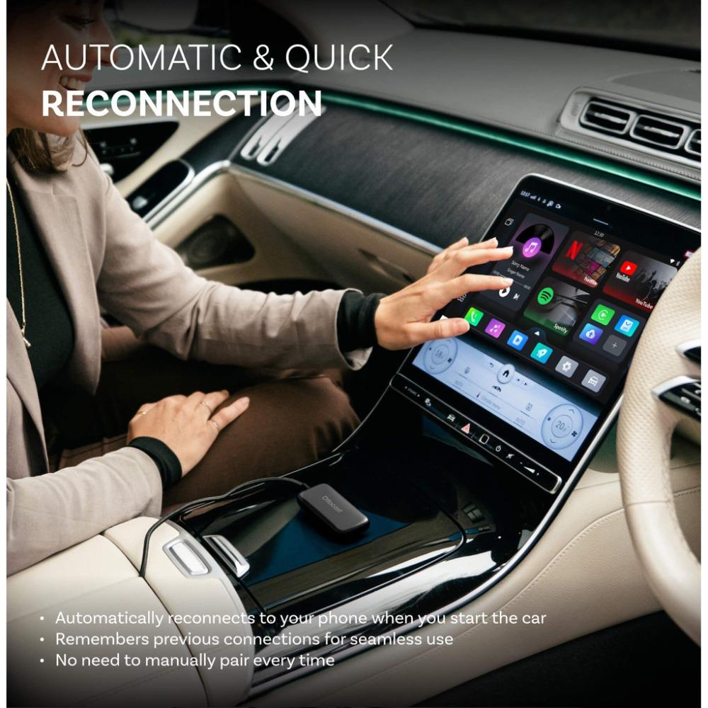 OTTOCAST Play2Video Ultra Ai Box Wireless CarPlay Android Auto Adapter Built In Youtube Netflix for Car with Wired Carplay