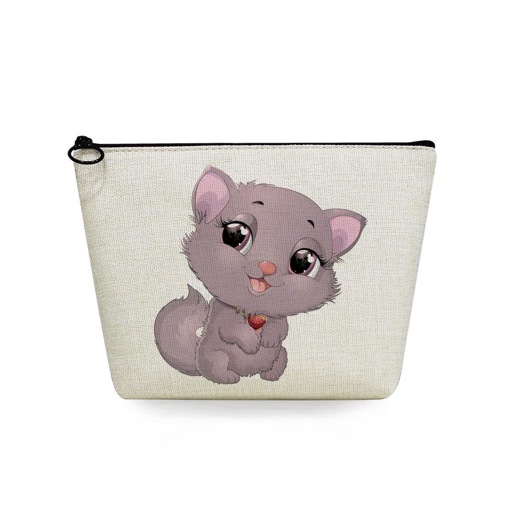 Women Cartoon cat Print Cosmetic Bag Toiletries Organize Travel Storage Case 6868