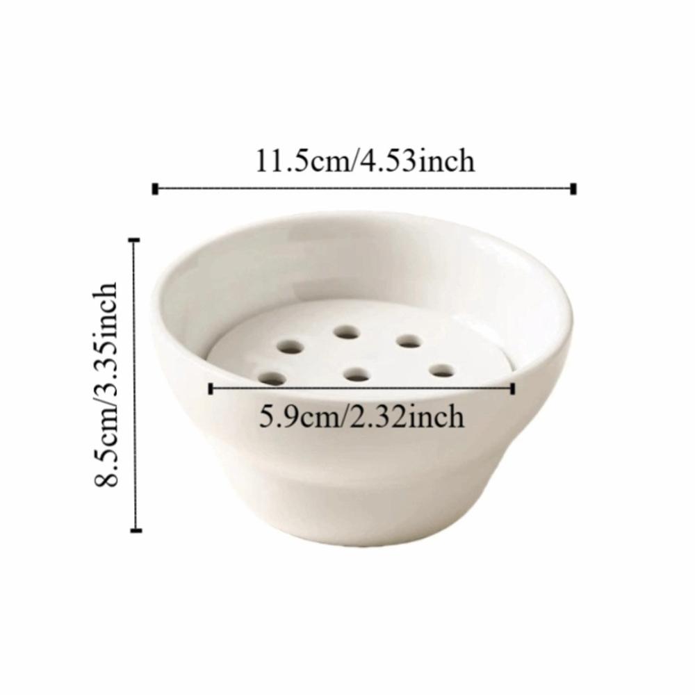 Ceramic Hot Pot Drip Oil Bowl Mesh Double-layer Filter Soup Bowl Dipping Sauce Bowl  Restaurant