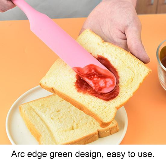 Smal Spatel Non-Stick Långt Handtag Värmebeständig Silikon Burk Smoothies Bakspatel för Rörning