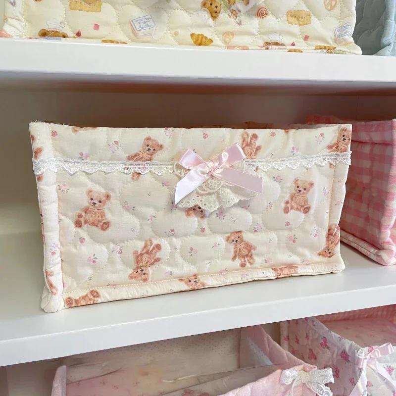 

1PC Square Storage Basket Desktop Organizer Basket Home Decoration Korean Quilted Storage Basket Cute Frame