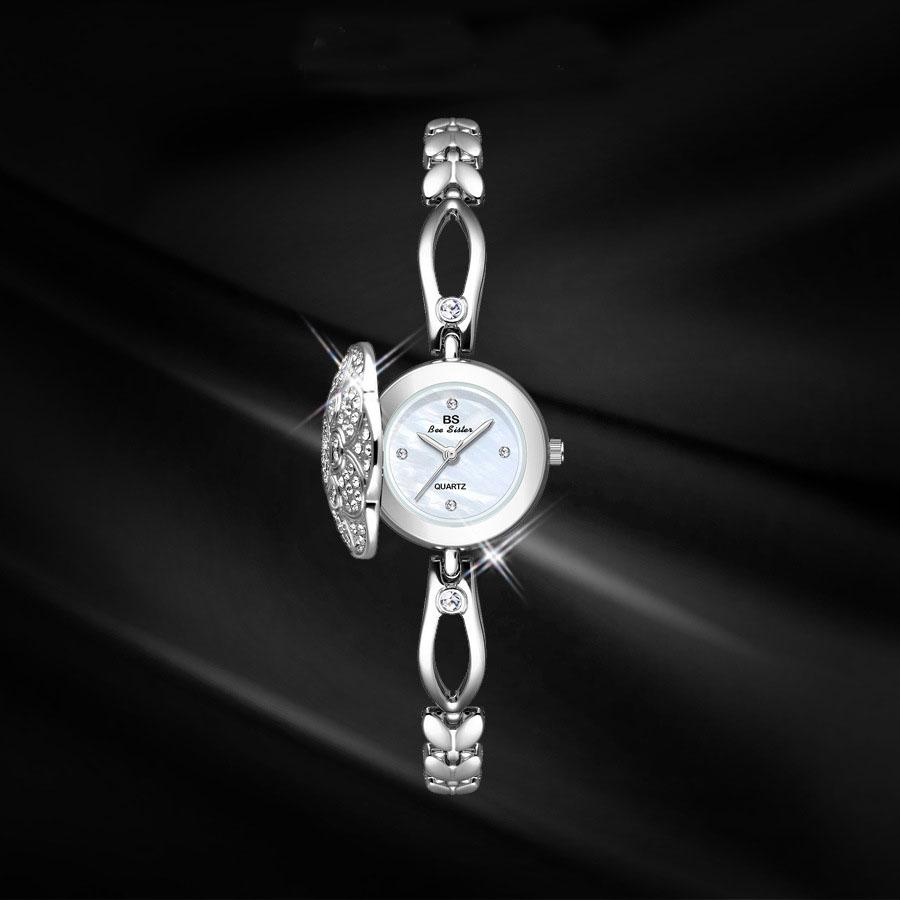 Ladies Watch Light Luxury Brand Flip Gold Camellia Bracelet Watches Temperament Waterproof Women Fashion Quartz Wristwatches
