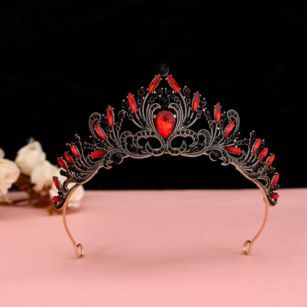 Alloy Prom Tiaras Sparkling Headwear Vintage Women Rhinestone Headwear Prom Events