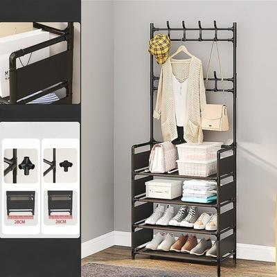 Simple Shoe Rack Multi-Layer Metal Dustproof Storage Multi Functional Thickened Bold Moisture-proof Sturdy Stable Shoe Hat Rack
