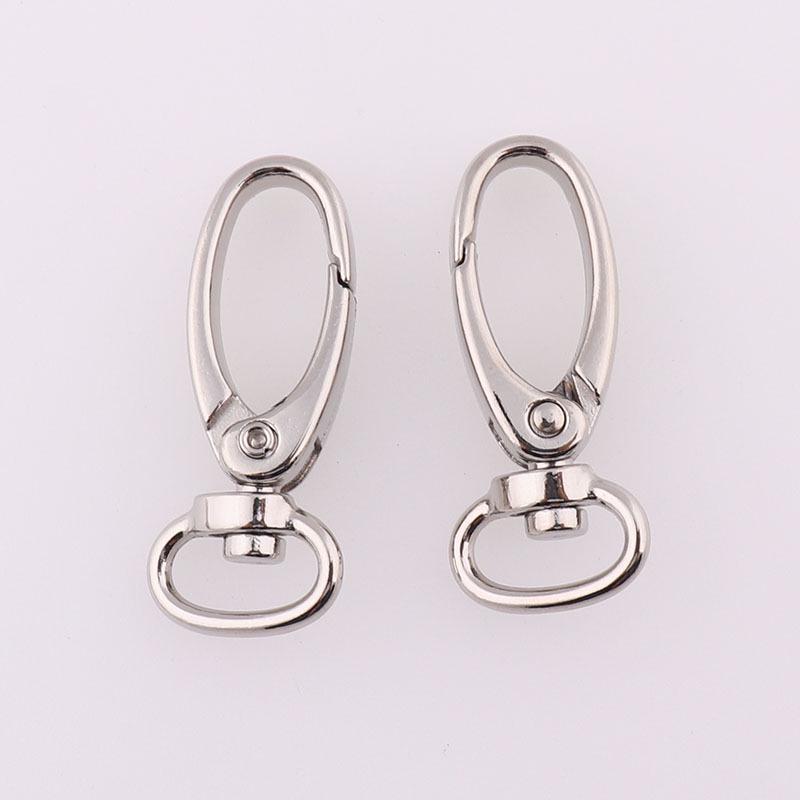 41mm Nickel-Plated Alloy Dog Clasp Keychain with Pendant Buckle