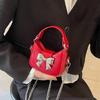 Chain Strap Messenger Bag for Women Bows Shoulder Bag PU Leather Crossbody Bag