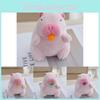 Porte-clés Capybara Rose Adorable Peluche Créative Cochon d'Eau Soufflant des Bulles Jouet Doux