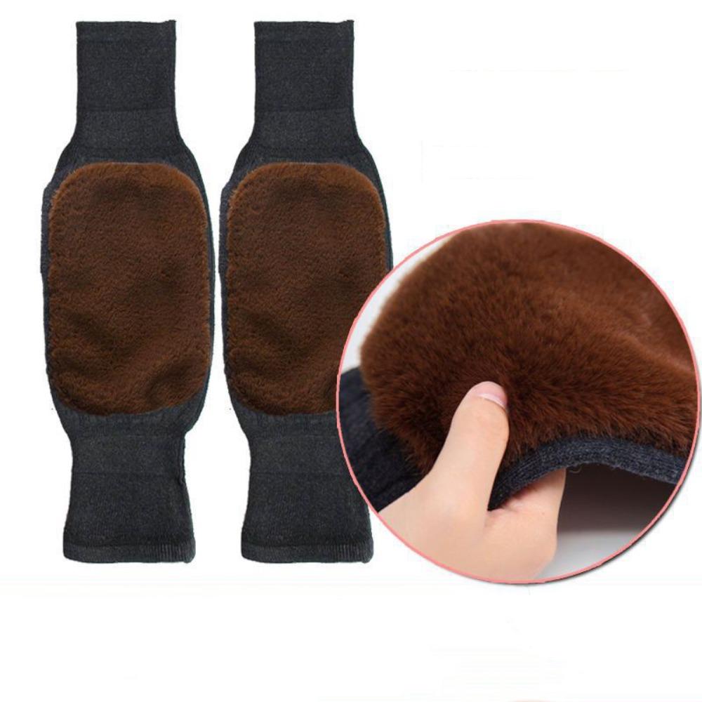 

Elastic Sports Knee Pads Black Grey Brown Elastic Support Pads New Warm Knee Pads Outdoor коричневий