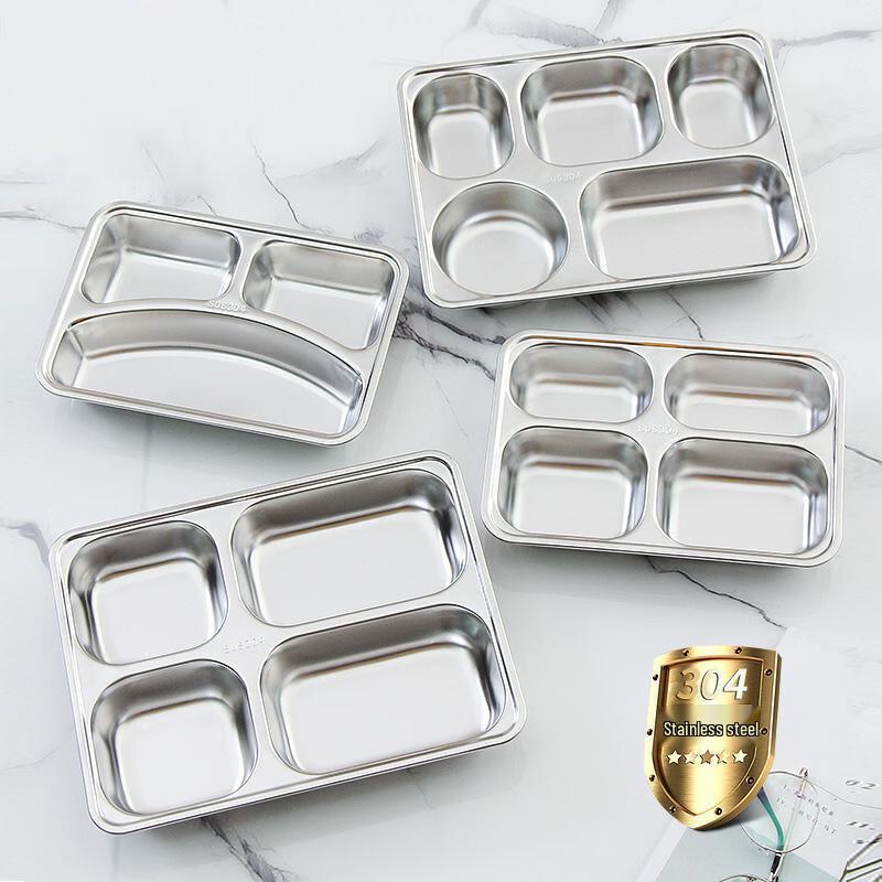 HUIHUADU Stainless Steel Divided Lunch Box & Tray