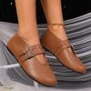 Fashion Mary Jane Shoes 2025 New Fashion Women's Flats Soft Comfortable Ballet Shoes Women's Double Buckling Design Round Toe Sneakers